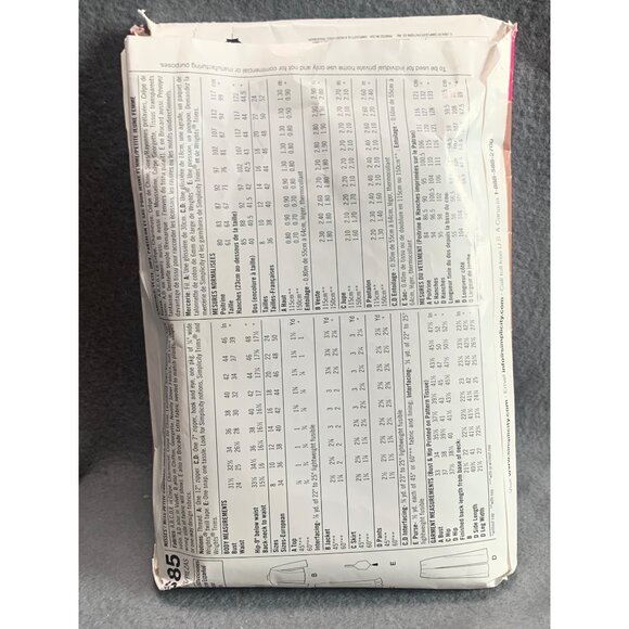 Simplicity Sewing Pattern 4685 - Women's Jacket & Skirt Sizes 8-14 - Picture 2 of 2